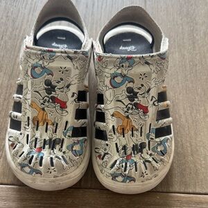 Adidas Kids Sandals with Disney Print - White and Black